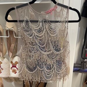 Eva Franco Beaded Sheer Camisole